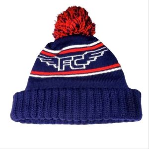 FC Fly Red/White/Blue Pom Beanie Unisex